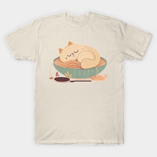 Noodles and Snoozes - Cat - Kitty T-Shirt